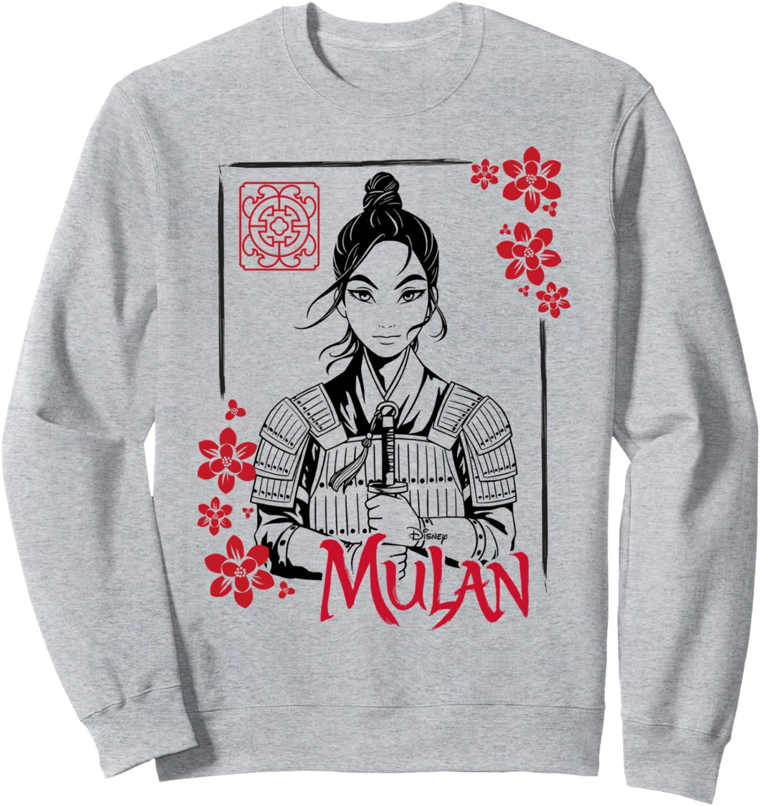 Disney Mulan Live Action Mulan Floral Ink Portrait Sweatshirt