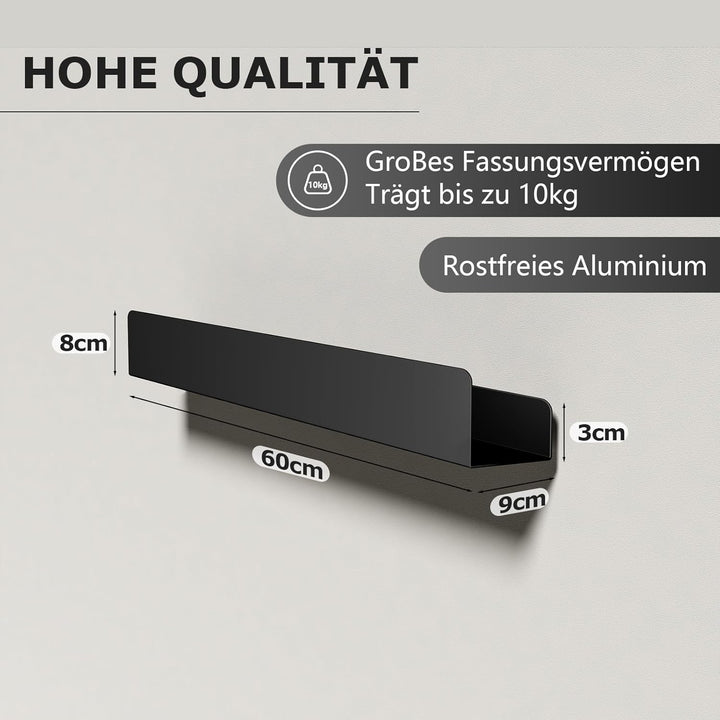 REKITA Duschablage ohne Bohren, Badezimmer Organizer 60 cm, Duschablage Edelstahl mit 5 Abnehmbaren
