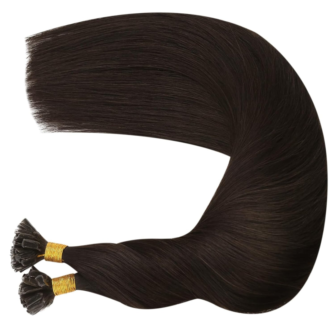 Moresoo Bondings Echthaar Extensions Braun Pre Bonded Bonding Extensions Echthaar Keratin Remy U Tip