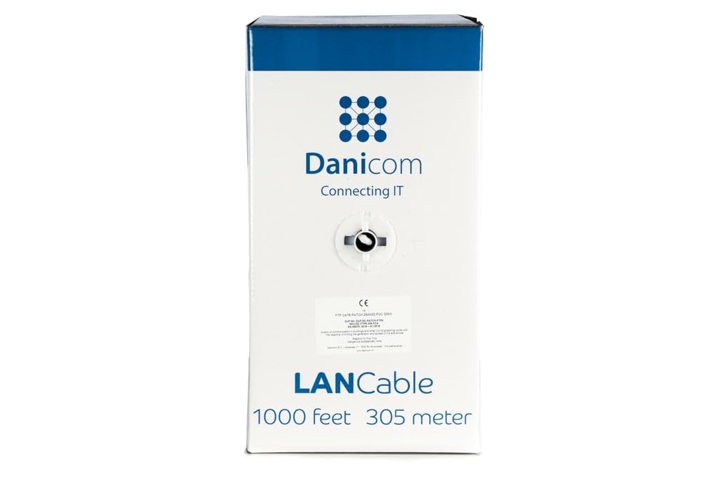 CAT5E FTP 305m Starrleiter - PVC (Eca), POE, Ethernet, LAN, Patchkabel, Datenkabel, RJ45 - für Serve