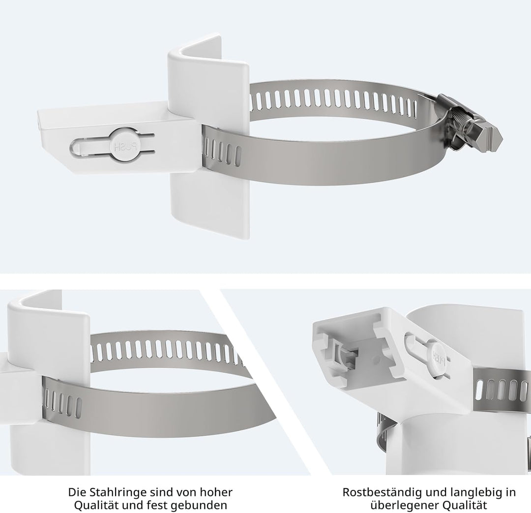 Halterung für eufy Security SoloCam S340/SoloCam E30/SoloCam E42, Verstellbare Masthalterung Pole Mo