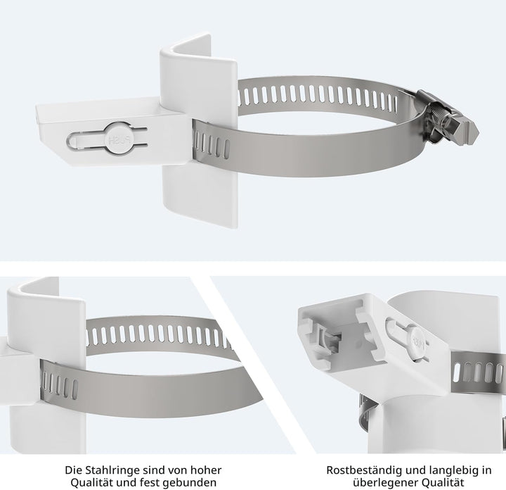 Halterung für eufy Security SoloCam S340/SoloCam E30/SoloCam E42, Verstellbare Masthalterung Pole Mo