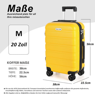 TAN.TOMI Koffer Hartschalenkoffer, Koffer & Trolleys, Rollkoffer Reisekoffer Handgepäck, Suitcase Ko