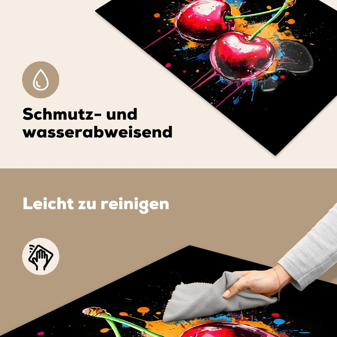 Herdabdeckplatte 80x52 cm Einteilig Ceranfeld Abdeckplatte Küche Deko Ceranfeldabdeckung Herdabdecku