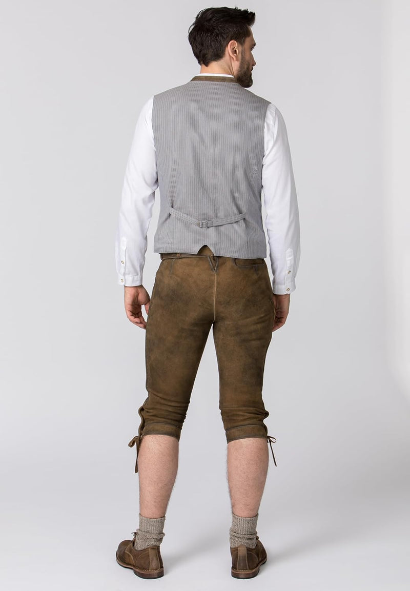 Stockerpoint Siggi2 Herren Trachtenlederhose, Havanna Gespeckt