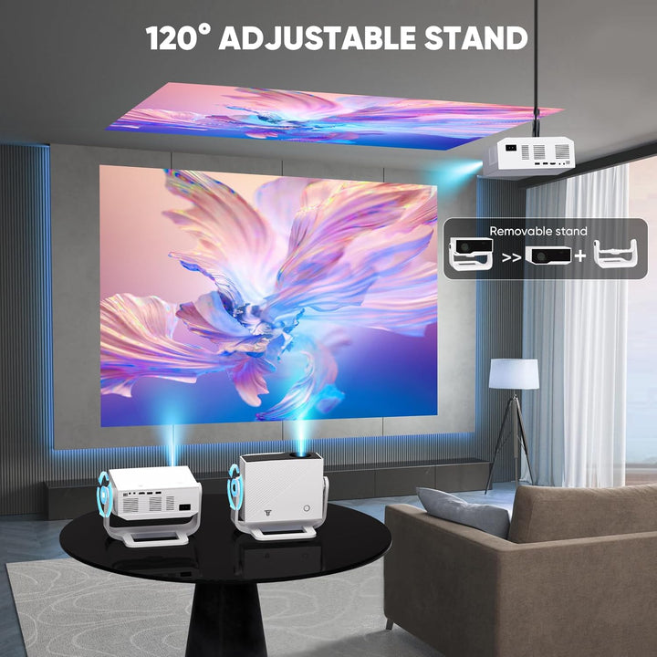 Smart Projector Eingebaute Apps, 2025 Neuer Wielio Projektor (GC06C-QZZLJ) Standard Marineblau, Stan