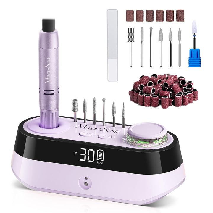 MelodySusie SC320A Professioneller Tisch-Nagelfräser, 30000 U/min Wiederaufladbare Elektrische Nagel