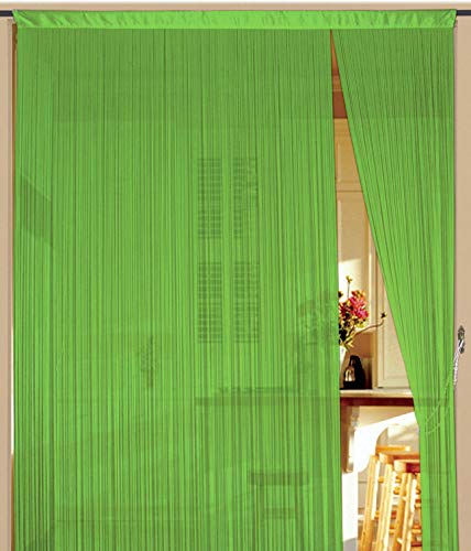 Kaikoon Fadenvorhang Fadenstore Messe B1 schwer entflammbar 90 cm x 240 cm (BxH) hellgrün Neu