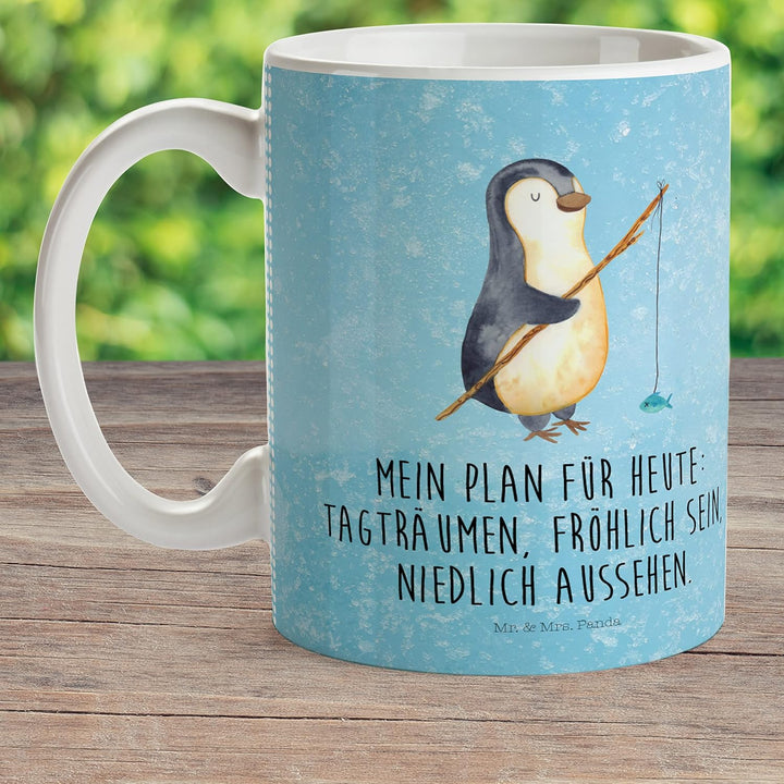 Mr. & Mrs. Panda Pott Pinguin Angler - Geschenk, Pinguine, Henkelbecher, Motiviert, Geschenkidee, Ki