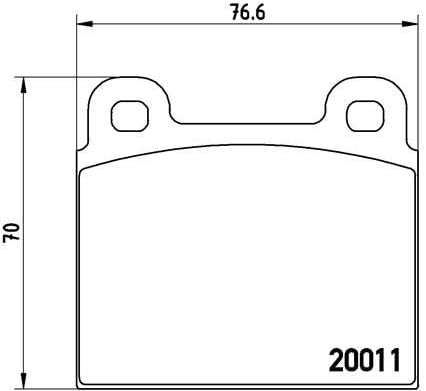 Brembo P65022 Hintere Bremsbeläge, Anzahl 4