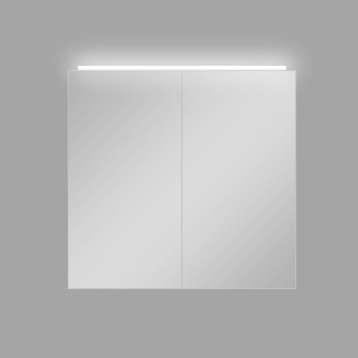 Talos Mirage Spiegelschrank 50 x 70 cm - Spiegelschrank Bad mit LED Beleuchtung - hochwertiger Alumi