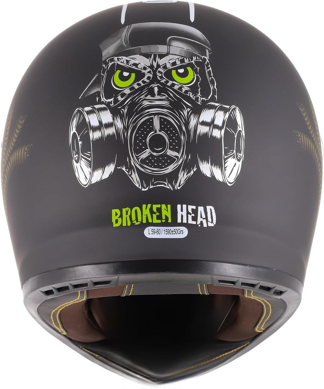 Broken Head Fighter Motorrad-Helm, Gas Man &amp; Hated and Proud | Zwei Designs (Gas Man und Hated &amp; Pro