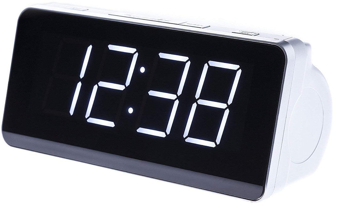 Camry CR1156 Uhrenradio (Radio/Digitaler LCD Wecker, Dual Alarm, Weckfunktion) Weiss, CR 1156