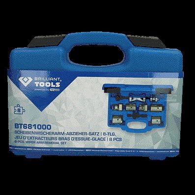 BRILLIANT TOOLS BT681000 Scheibenwischerarm-Abzieher-Satz | 8-tlg . [Powered by KS TOOLS] 8-Tlg. Mit