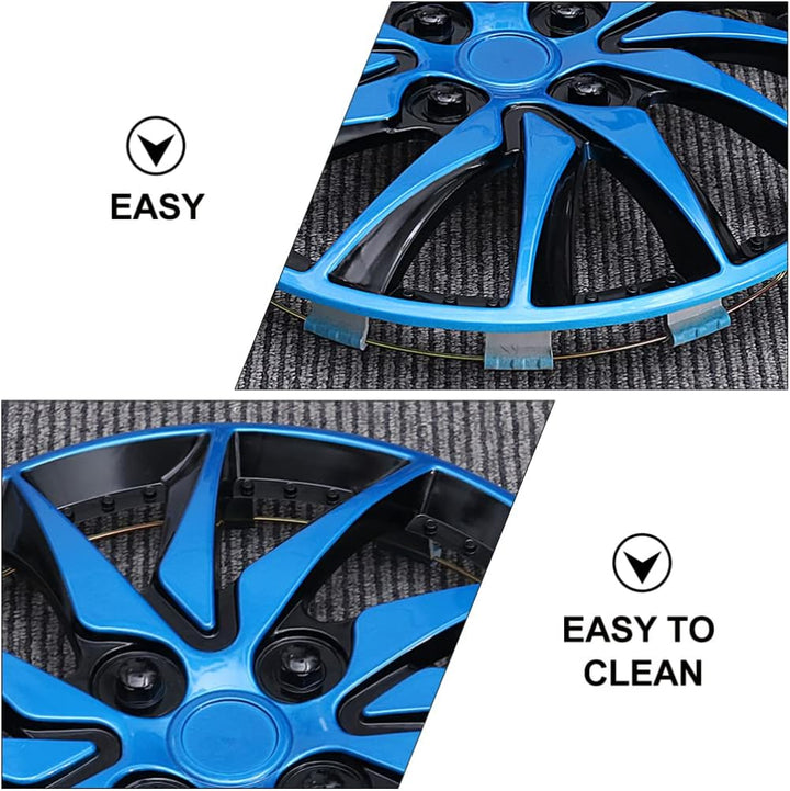 Auto Radkappen 14 Zoll Radzierblenden 2 Stücke Blau Schwarz Universal Auto Refit Zubehör für Fast Al