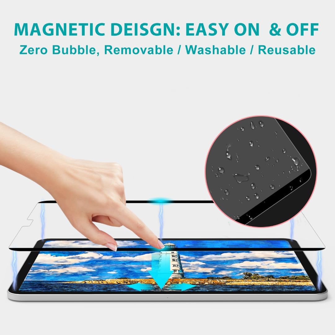 PAPERFEEL Magnetischer Folie für iPad Air 11 2024 M2 Schutzfolie, Matt Papier Magnetisch Folie zum S