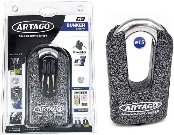 Artago 69T3 Pack Bremsscheibenschloss Diebstahlsicherung Hohe Sicherheit + Halterung für Kawasaki Z9