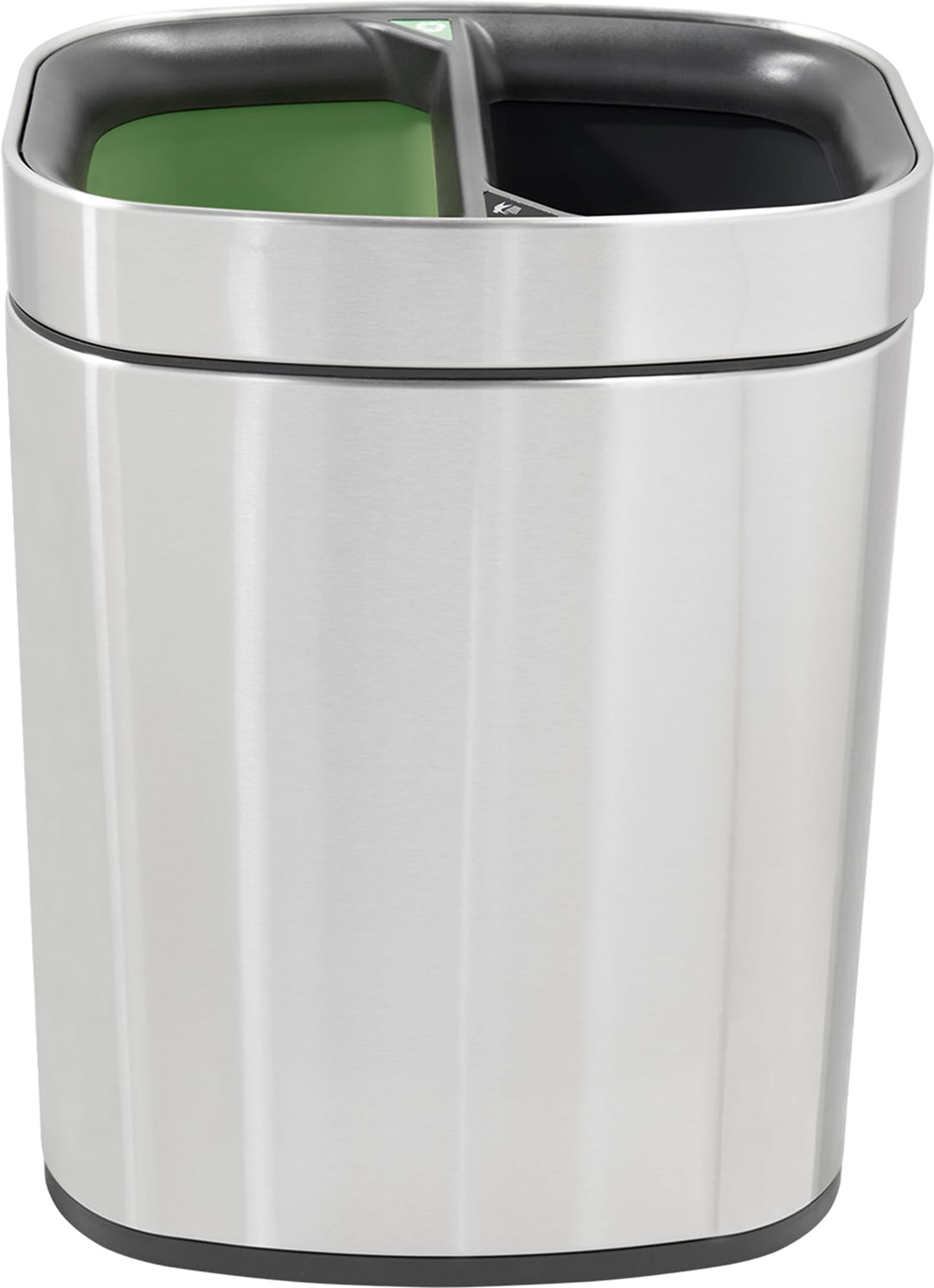 Corby Newport Doppel-Recyclingbehälter aus gebürstetem Edelstahl Brushed Stainless Steel, Brushed St