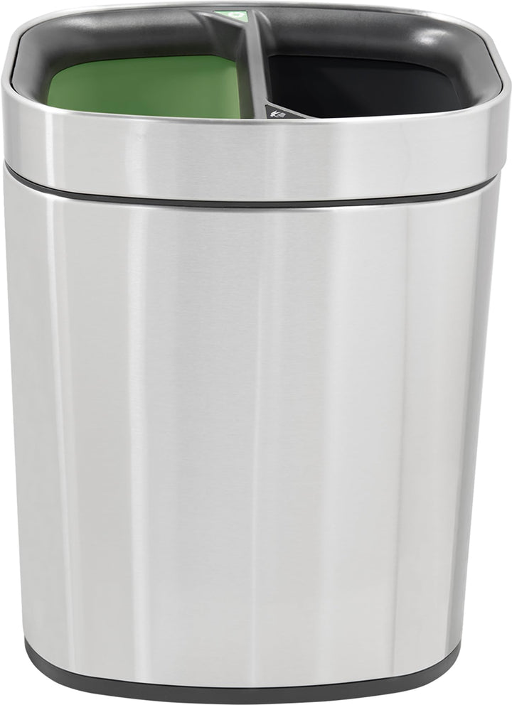Corby Newport Doppel-Recyclingbehälter aus gebürstetem Edelstahl Brushed Stainless Steel, Brushed St