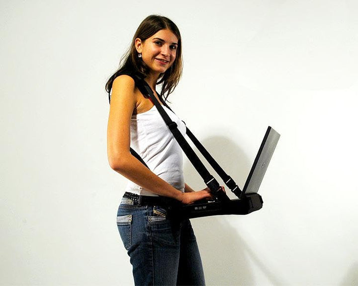 Bauchladen für Laptop / Notebook - mobile Arbeitsfläche für Inventur, Vermessung & Technik-Einsätze
