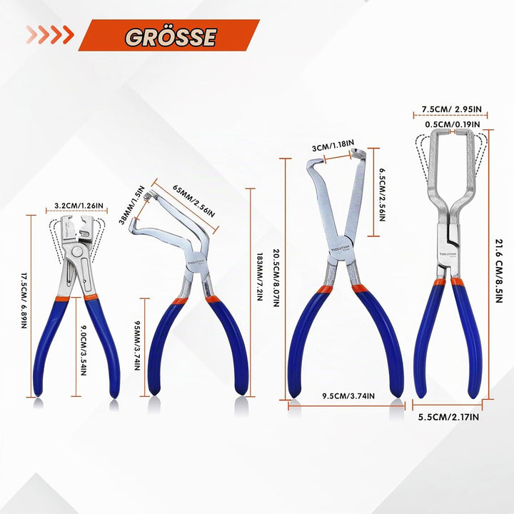 Electrical Disconnect Pliers Kit 4 Piece Set – Auto Electrical Connector Pliers Fuel Line Disconnect