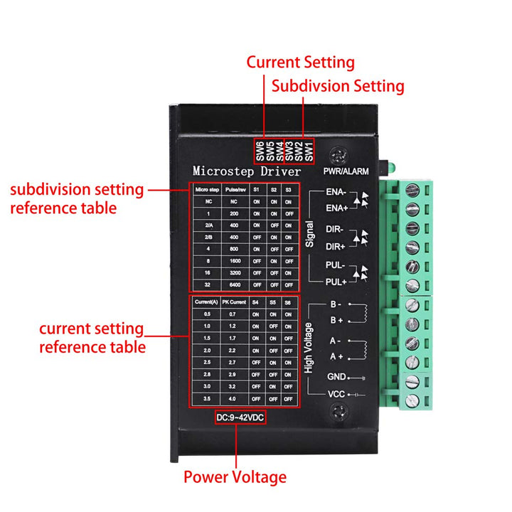 4 STÜCKE TB6600 4A 9-42 V Schrittmotortreiber Controller tb6600 32 Segmente 2/4 Phase Hybrid Schritt