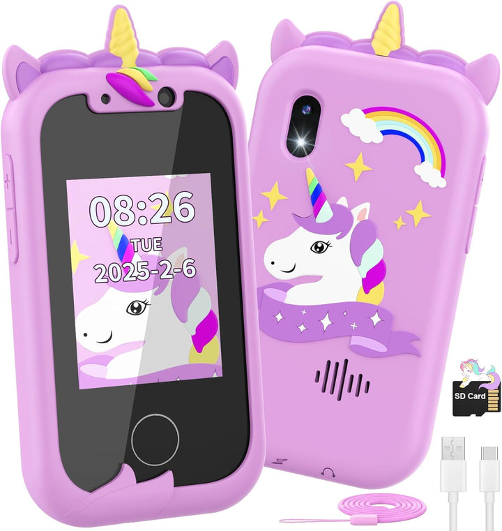 Kinder Handy, Ashfly Kinder Smartphone Spielzeug, Weihnachts Geschenke Spielzeug für 3 4 5 6 7 8 9 1