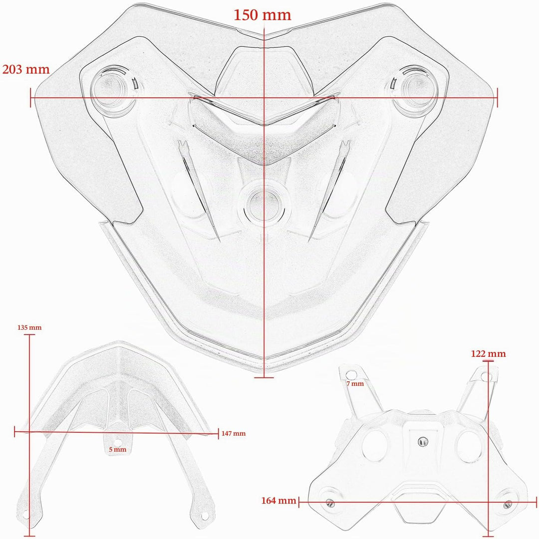 Lorababer Motorrad Frontscheibe Windschutzscheibe Baffle Visor Windabweiser für B.M.W F900R F 900 R