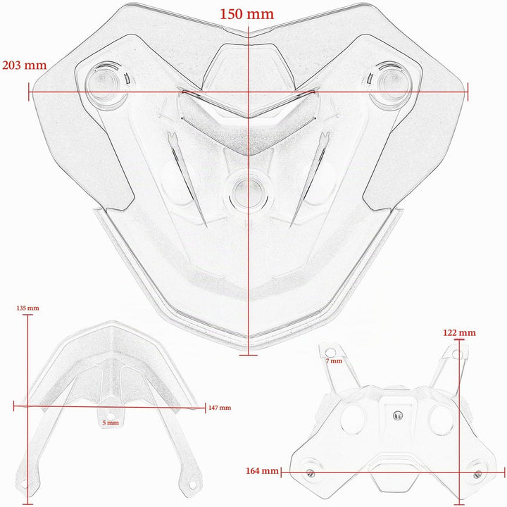 Lorababer Motorrad Frontscheibe Windschutzscheibe Baffle Visor Windabweiser für B.M.W F900R F 900 R