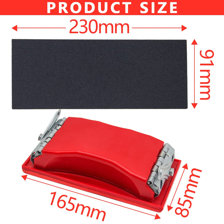 45 Stk Schleifpapier set mit Handschleifer , Sandpapier 93 x 230 mm, Körnung von 40 60 80 120 bis 20