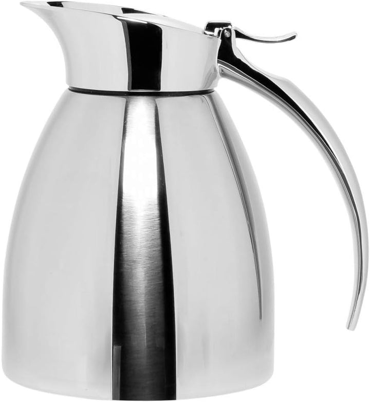 Emsa Eleganza Isolierkanne 502663 | 0,3 L Fassungsvermögen | Easy Open Verschluss | 12h heiss, 24h k