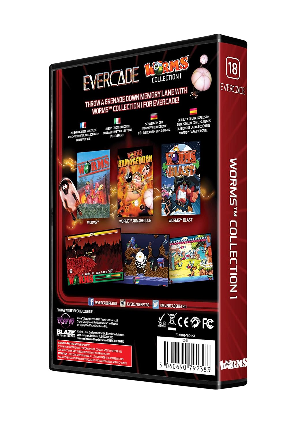 Blaze Evercade Worms Cartridge [