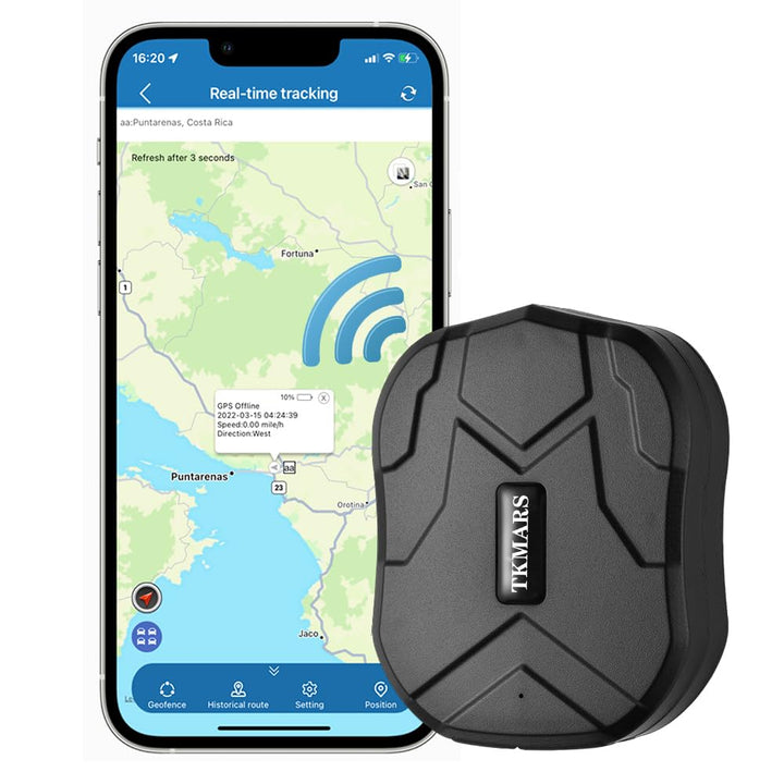 TKMARS TK905B GPS-Tracker für Auto, 10000mAh Akku, magnetischer Echtzeit GPS-Sender, funktioniert üb