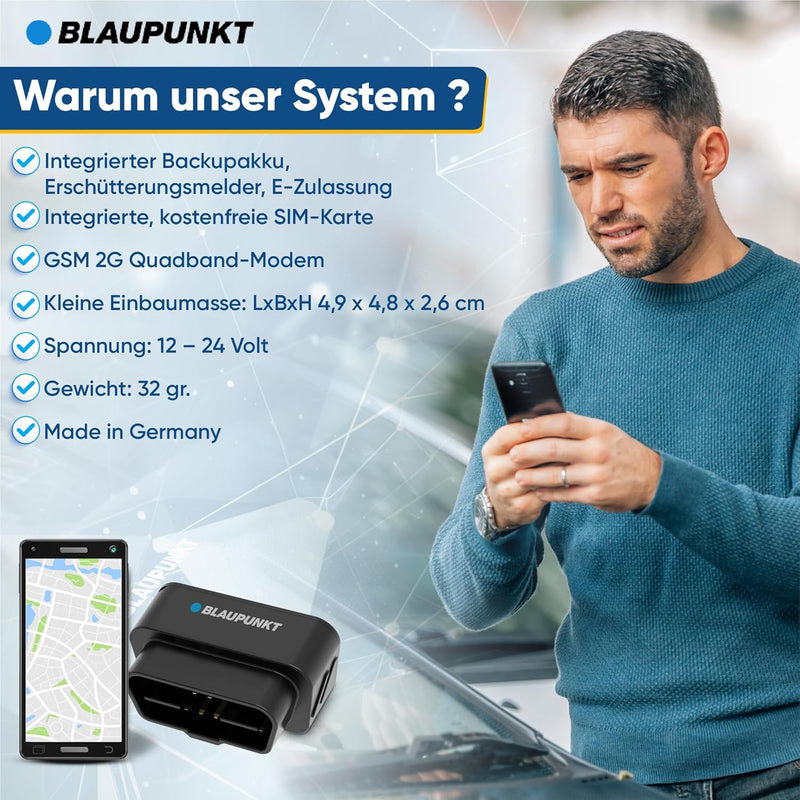 Blaupunkt OBD 4800 2G+ Basic | smarte Fahrzeugortung | Car Finder Tracker | Ohne monatliche Grundgeb