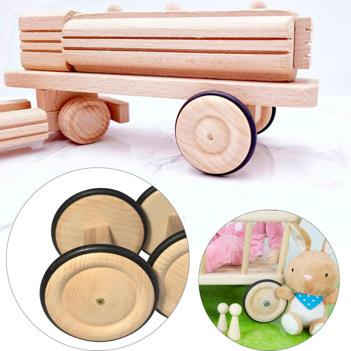 Holzrad aus Buche mit Gummireifen 140mm, 1 Stk - Räder aus Holz made in Austria 140 mm, 140 mm