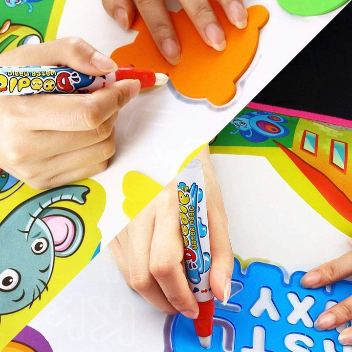 PHYLES Wasser Doodle Matte 87 x 57cm Magic Doodle Malmatte,mit Malmatte stift und Stempelzubehör, Dr
