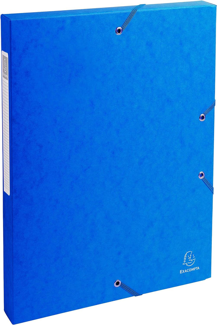 Exacompta 50302E 8er Pack Premium Sammelboxen Aufgebaut mit Gummizug 25 mm breit aus extra starkem C