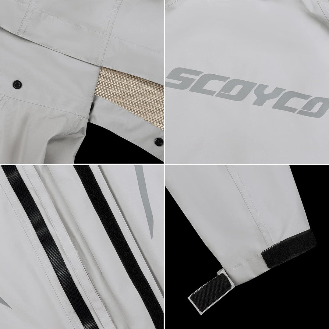 Scoyco Motorrad-Regen-Anzug Reflektierende Arbeits-Regen-Jacke und Hose Herren Damen Alle Sport Baue