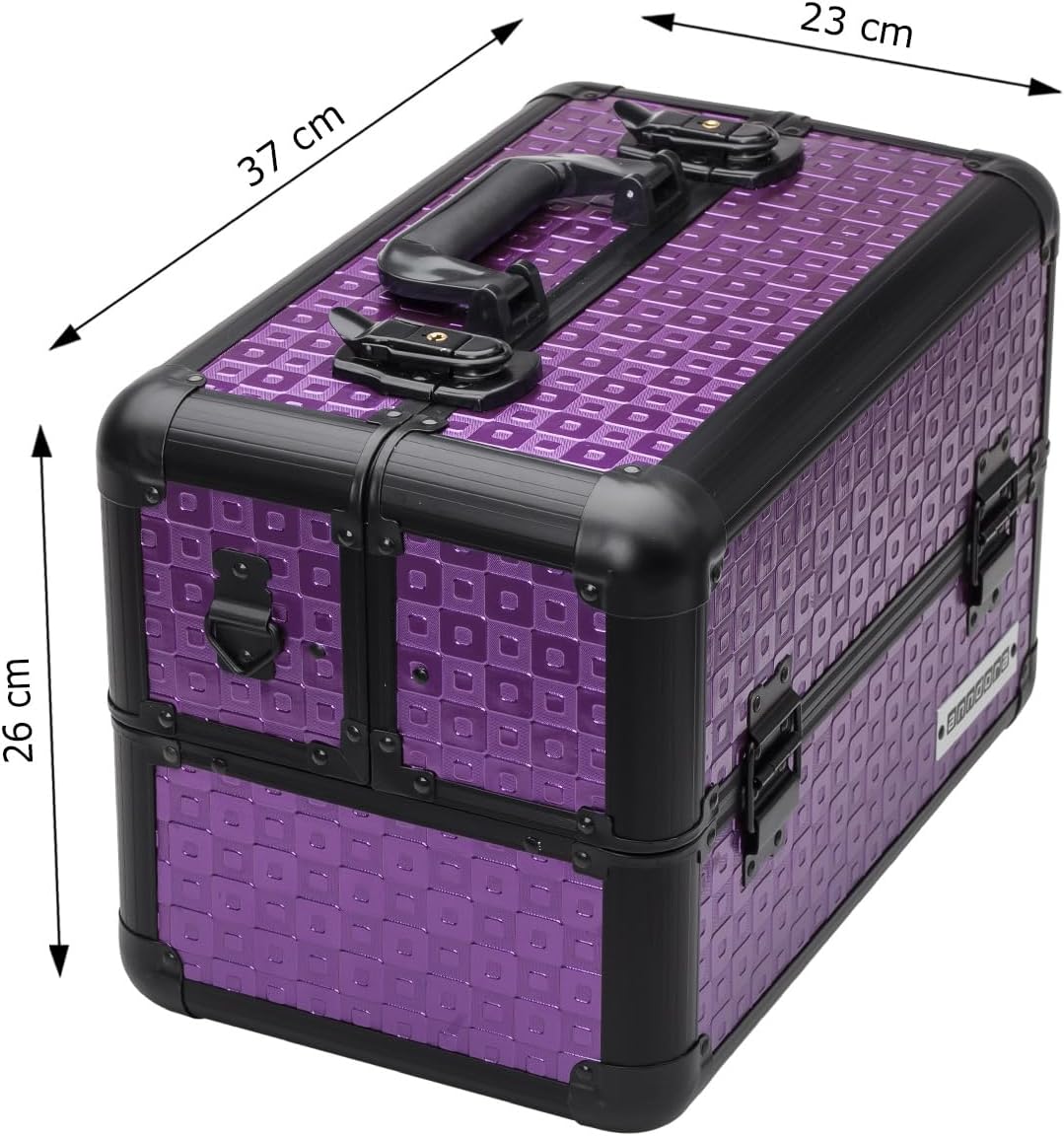 anndora Beauty Case Kosmetikkoffer - Robuster Schminkkoffer, Werkzeugkoffer, Nähkoffer, Aluminium Ma