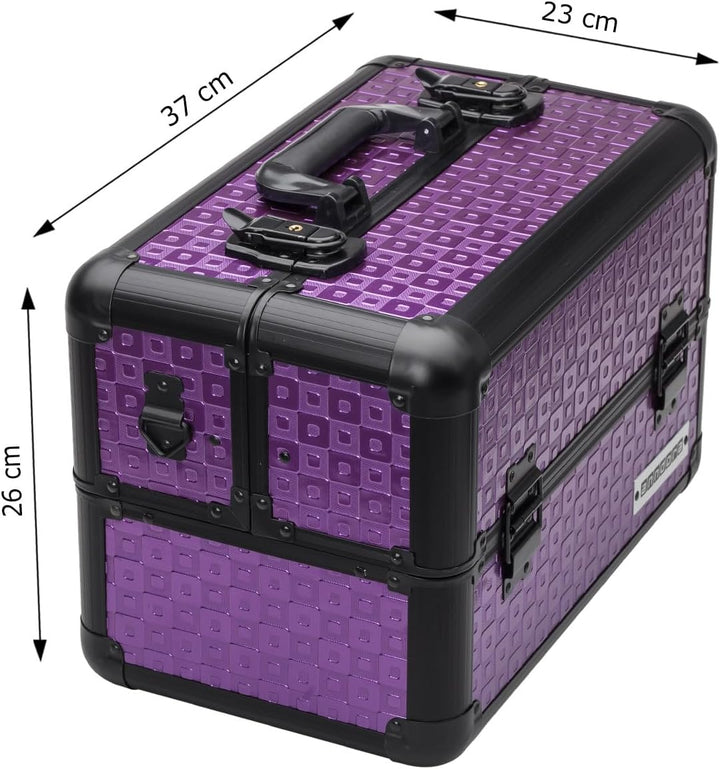 anndora Beauty Case Kosmetikkoffer - Robuster Schminkkoffer, Werkzeugkoffer, Nähkoffer, Aluminium Ma