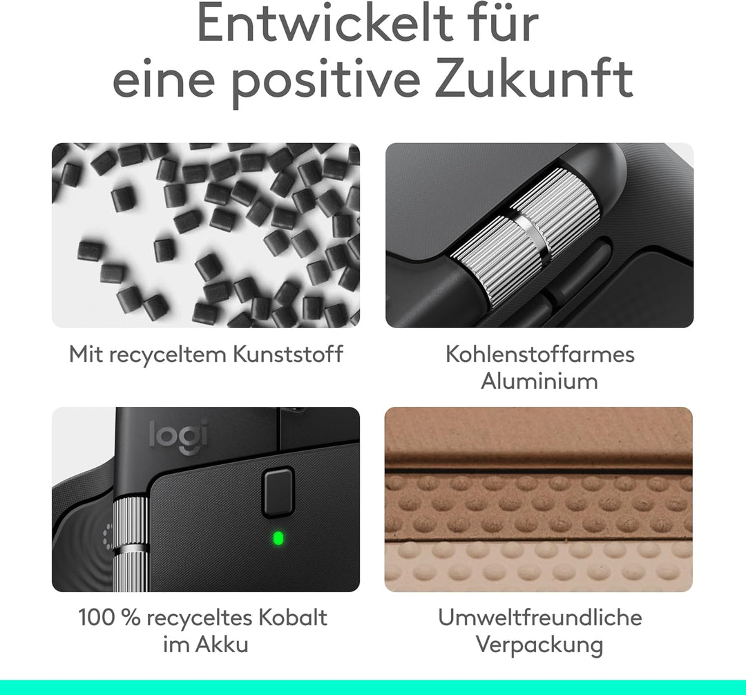 Logitech MX Master 4 for Mac, ergonomische Bluetooth-Maus mit fortschrittlichem haptischem Feedback,