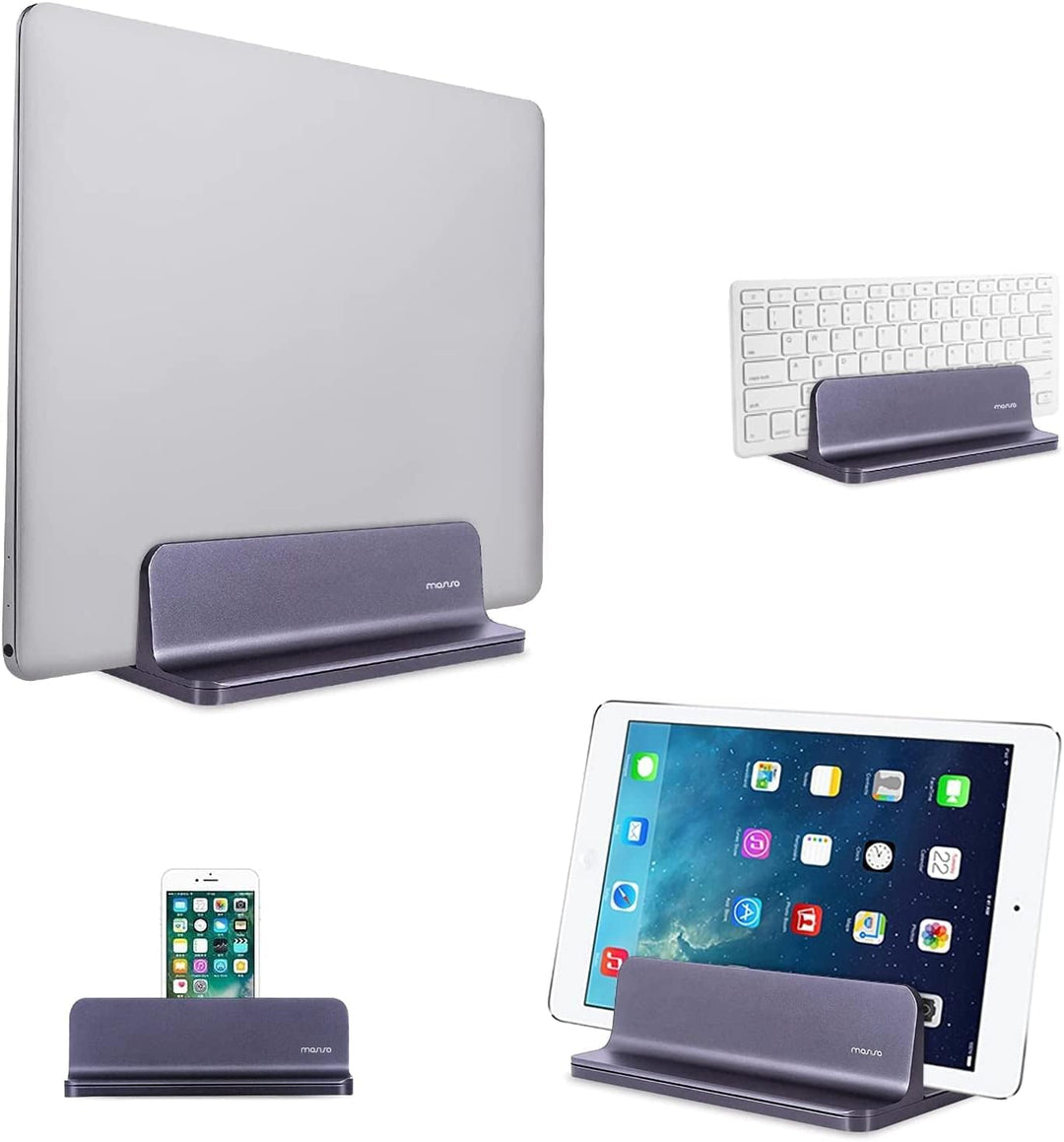 MOSISO Vertikaler Laptop Notebook Ständer Halter, Einstellbar Aluminium Legierungs EIN Steckplatz Sc