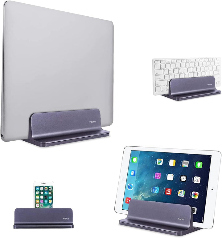 MOSISO Vertikaler Laptop Notebook Ständer Halter, Einstellbar Aluminium Legierungs EIN Steckplatz Sc