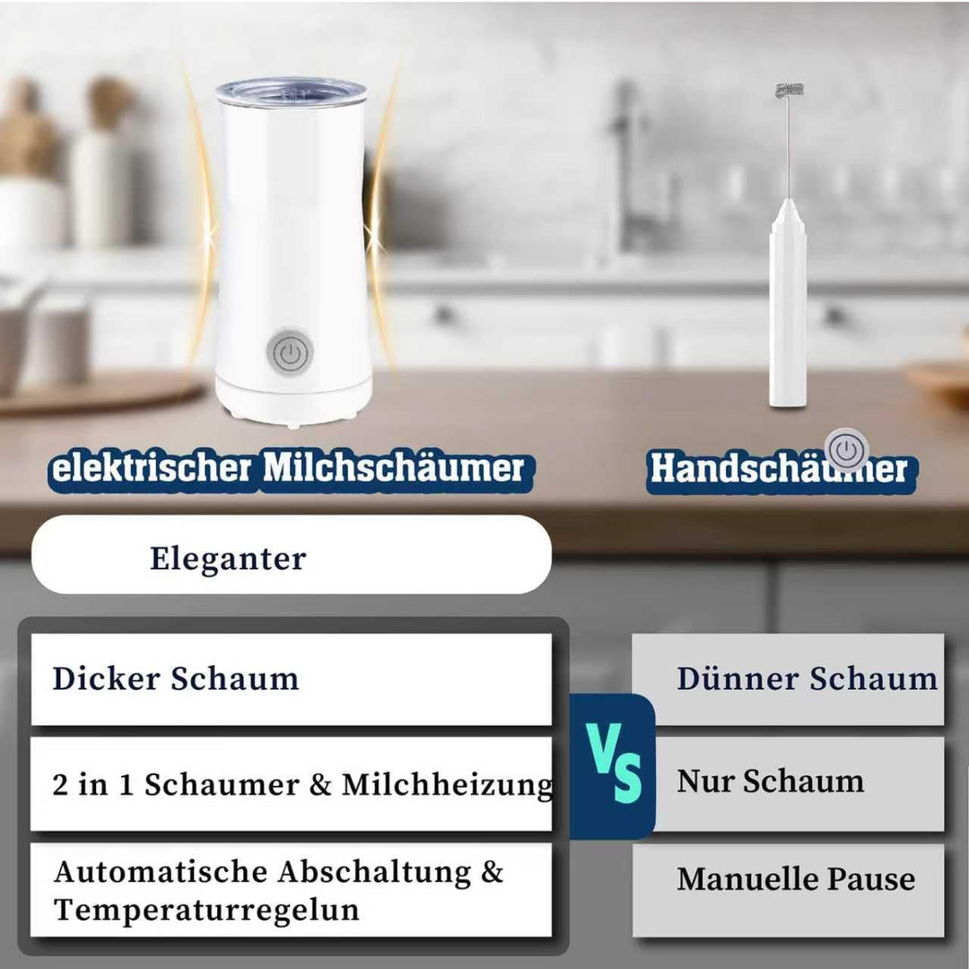 Huogary Milchaufschäumer Einfacher Milchaufschäumer und Dampfer 2-in-1 Milchdampfer mit heissem Milc