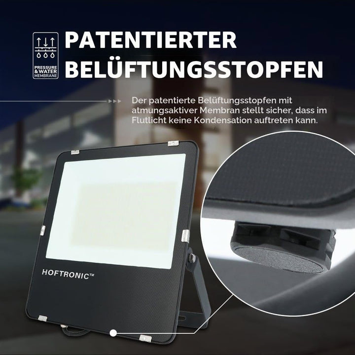HOFTRONIC - LED Strahler Aussen 150W 24000 Lumen 160lm/W 6400K Kaltweiss LED Flutlicht Aussenleuchte