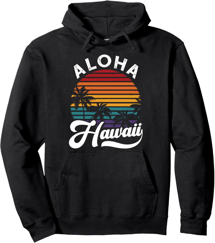 Aloha Hawaii Design Retro Vintage Sonnenuntergang Pullover Hoodie