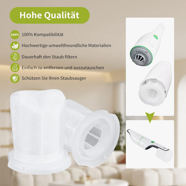6 Stück Filter für Vorwerk Kobold VC100 Akku Staubsauger VC 100 Schmutzfilter Ersatzfilter für Vorwe