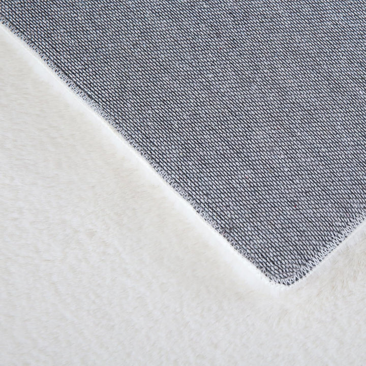 Weicher Hochflor Rund Teppich Wohnzimme Waschbarer Teppich im modernen Stil Unicolor & Einfarbig Tep