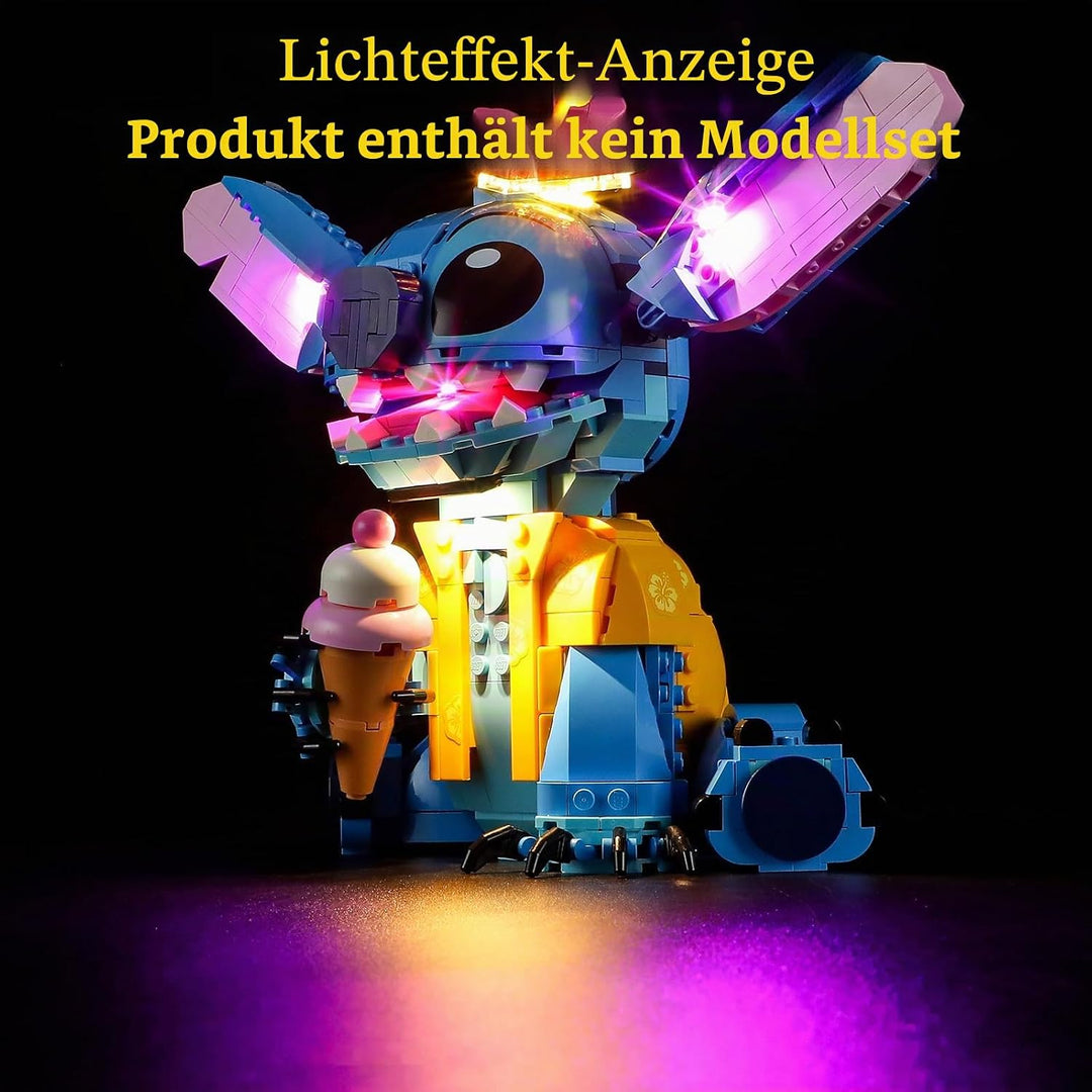 GEAMENT LED Licht-Set Kompatibel mit Lego Stitch - Beleuchtungsset für 43249 (Modell-Set Nicht entha