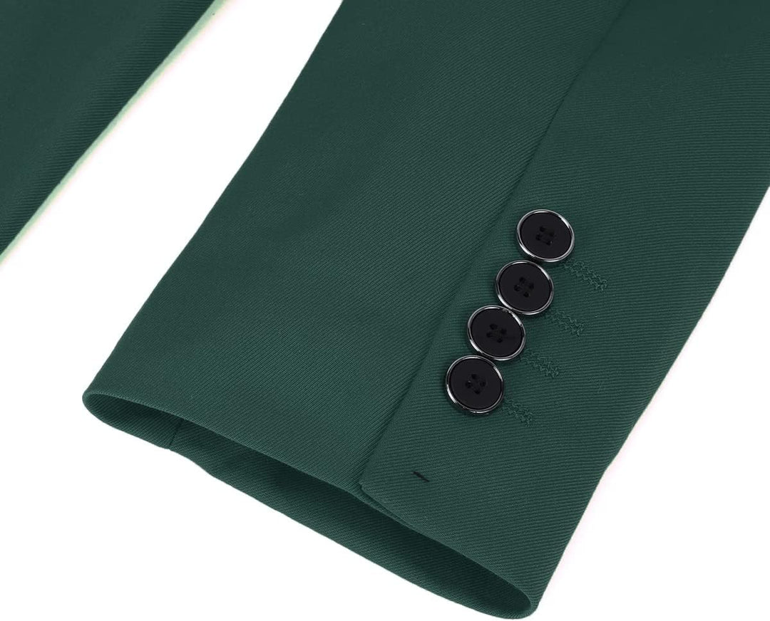 Sliktaa Herren Anzug 3 Teilig Slim Fit Reihe Einfarbig Stoff Business Shawl Kragen Klassisch Tunika